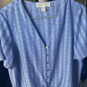 Michael Kors Button Front tie Blouse